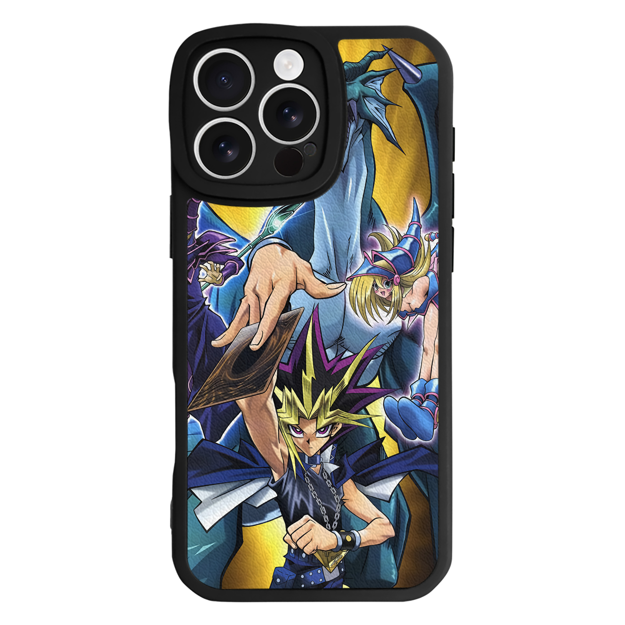 （画像用） 遊☆戯☆王 Yu-Gi-Oh! 【iPhone 16シリーズ対応】シリコンスマホケース（レザー調） 材質：シリコン